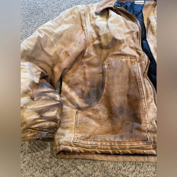 Carhartt Coat Mens XLarge Detroit Arctic Vintage Streetwear Quilted Duck Utility - Picture 2 of 6